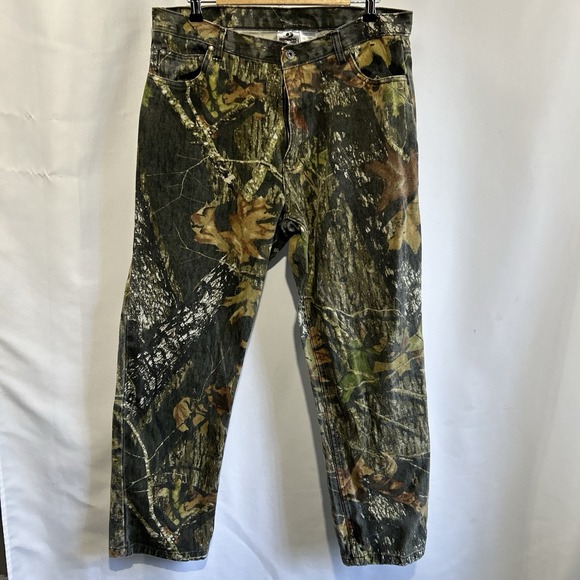 Mossy Oak Jeans Pants Mens 38x30 Break Up Camo Hunting - Picture 1 of 11